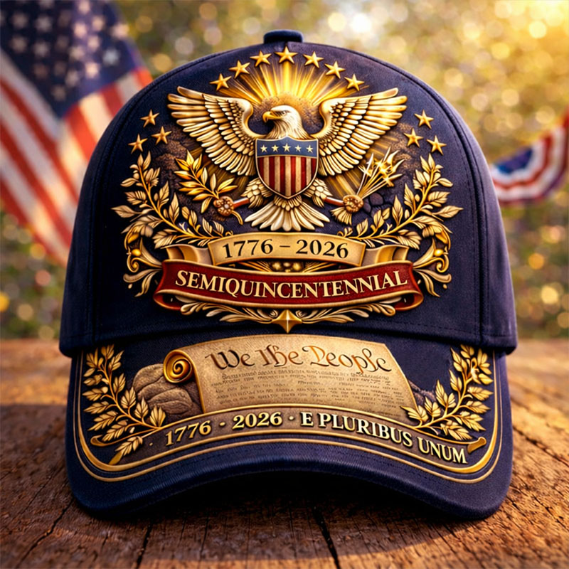 USA 250th Anniversary Print Baseball Cap