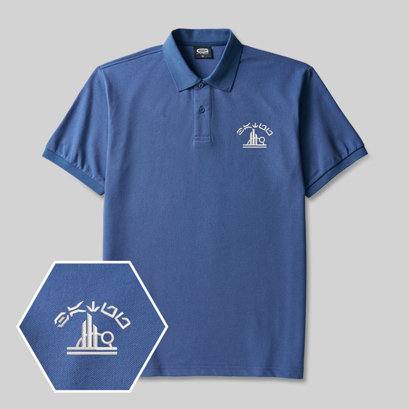 Black Spire Outpost Geek Embroidered Polo Shirt