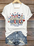 Women'S For The 250th Anniversary Of American Independence V-Neck T-Shirt