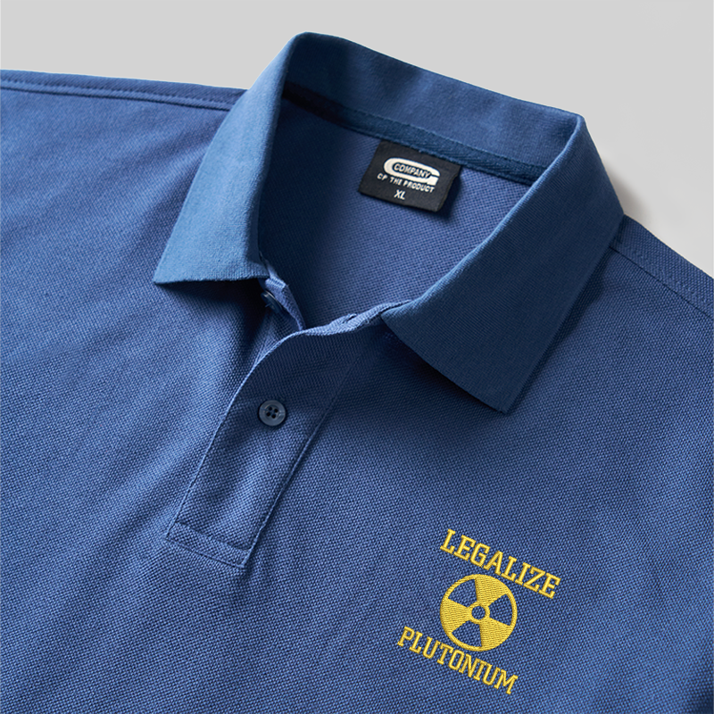 Legalize Plutonium Geek Embroidered Polo Shirt