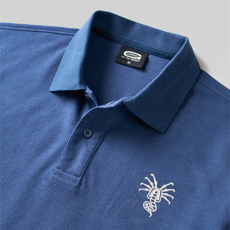 Facehugger Geek Embroidered Polo Shirt