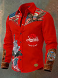 Men's Vintage American 250th Anniversary Distressed Western Shirt