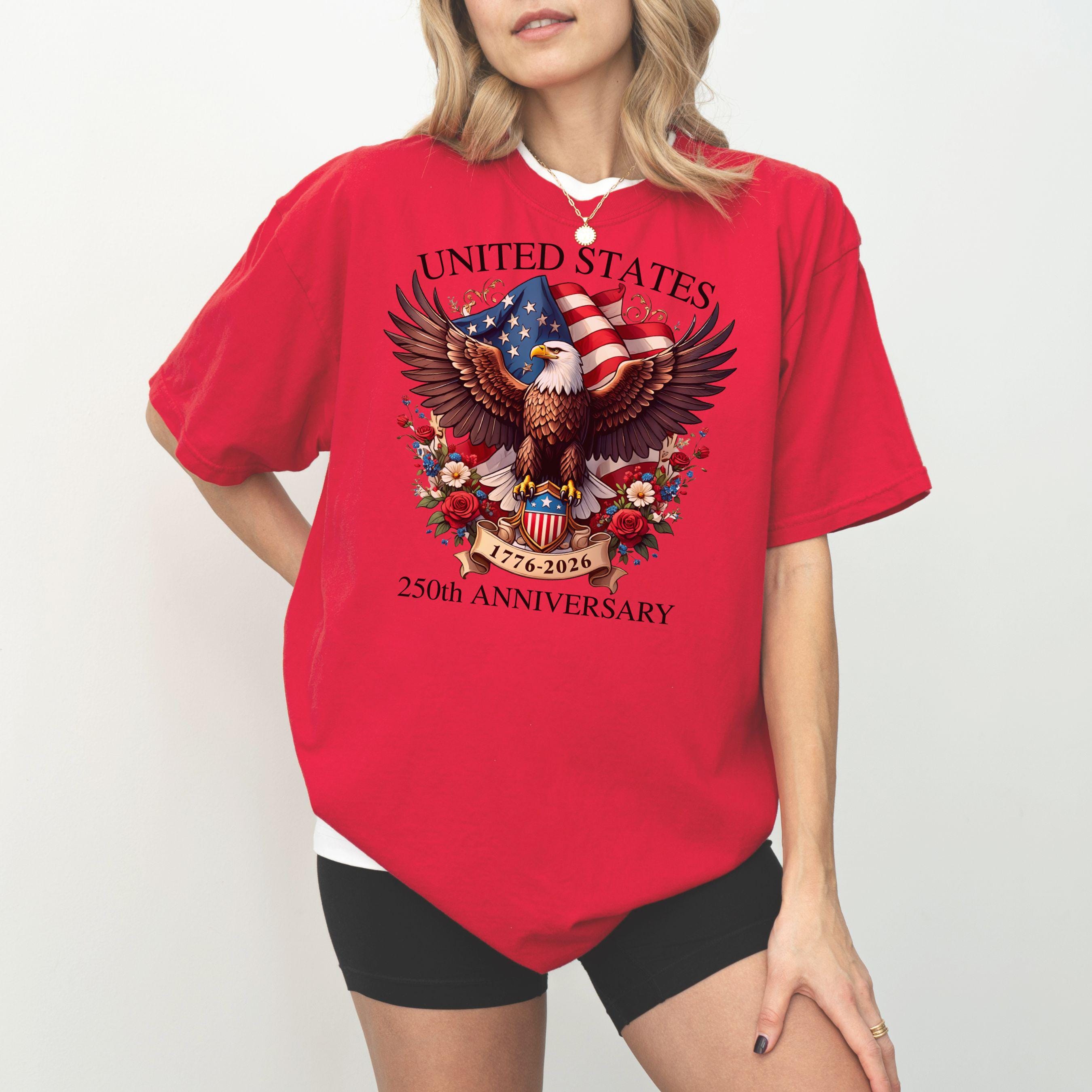 Women's Casual American 250Th Anniversary Commemorative T-Shirt