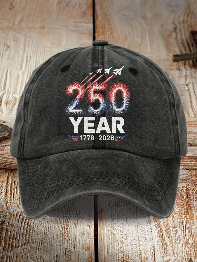 250Th Anniversary Washed Cotton Duckbill Cap For Both Men And Women