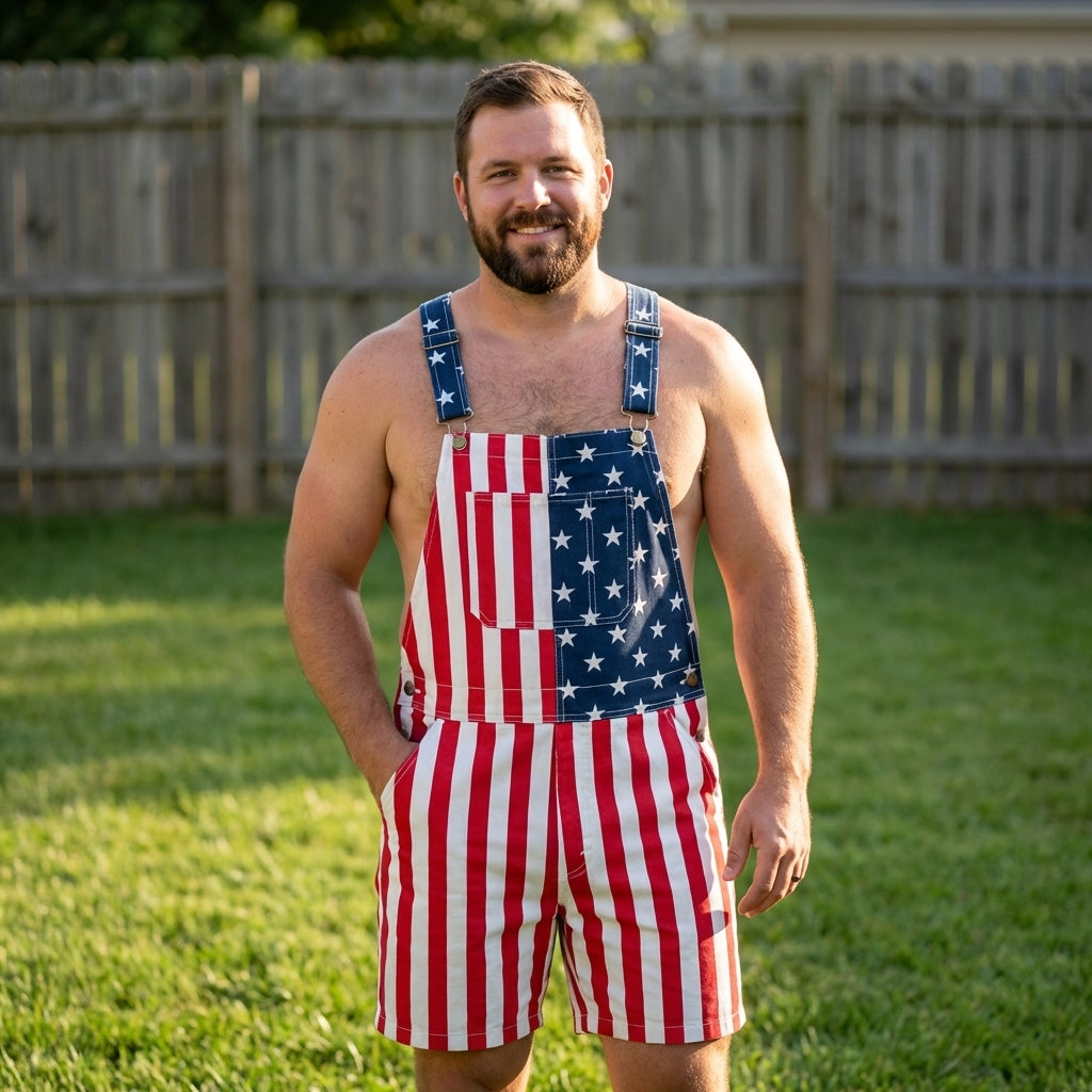 American Flag Overalls for July 4th & America 250 Celebrations