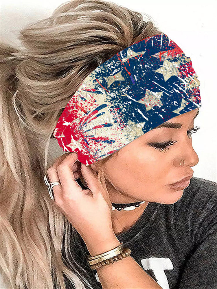 Flag Inspired Graphic Elastic Headband