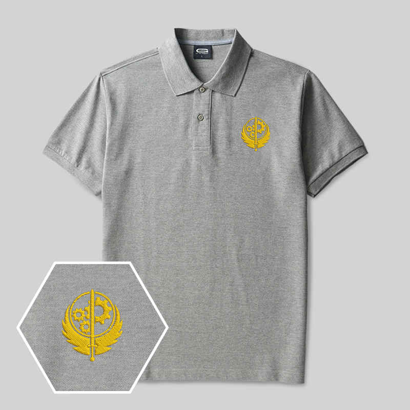 Brotherhood of Steel Geek Embroidered Polo Shirt