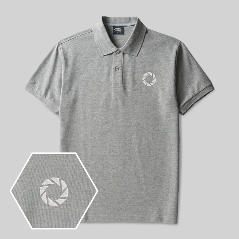 Aperture Geek Embroidered Polo Shirt