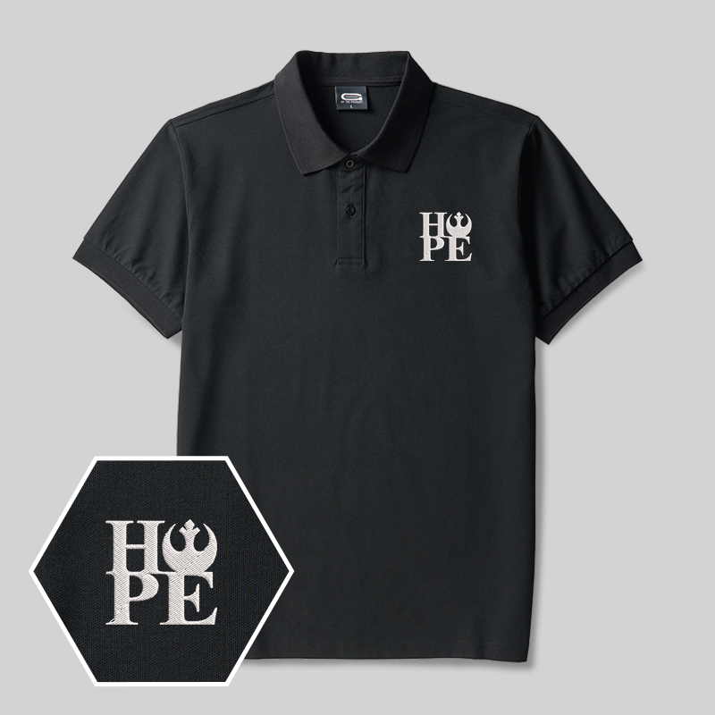 Hope Geek Embroidered Polo Shirt