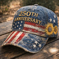US Vintage 250th Anniversary Denim Printed Hat