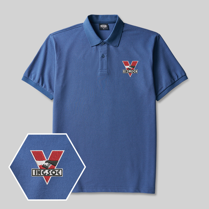 1984 INGSOC Geek Embroidered Polo Shirt