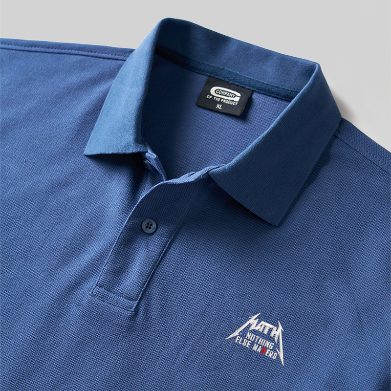 Nothing Else Tie Geek Embroidered Polo Shirt